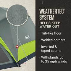 Skydome™ 6-Person Camping Tent with Screen Room, Rock Grey