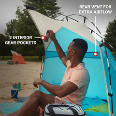 Skyshade™ Small Compact Beach Shade, Caribbean Sea