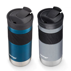 Contigo® Byron 2.0 Stainless Steel Travel Mug with SNAPSEAL™ Lid and Grip, 16oz, 2-Pack