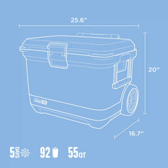 Coleman® Pro 55-Quart Wheeled Hard Cooler