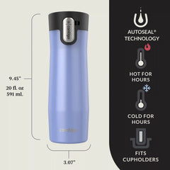 Contigo® West Loop 3.0 Stainless Steel Travel Mug with AUTOSEAL® Lid, 20oz, 2-Pack