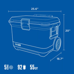 Coleman® Pro 55-Quart Wheeled Hard Cooler