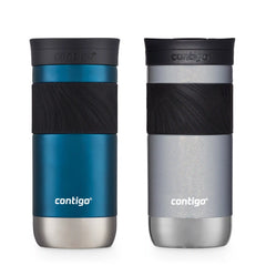 Contigo® Byron 2.0 Stainless Steel Travel Mug with SNAPSEAL™ Lid and Grip, 16oz, 2-Pack