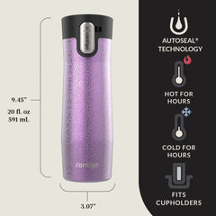 Contigo® West Loop 3.0 Stainless Steel Travel Mug with AUTOSEAL® Lid, 20oz, 2-Pack